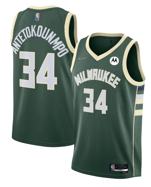 Men's Milwaukee Bucks #34 Giannis Antetokounmpo Green 2021/22 Icon Edition 75th Anniversary Swingman Stitched Jersey Men's Milwaukee Bucks #34 Giannis Antetokounmpo Green 2021/22 Icon Edition 75th Anniversary Swingman Stitched Jersey